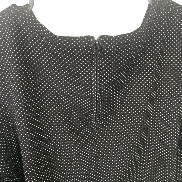Talbots Top Jersey Women Medium Petite Black Pullover 3/4 Sleeve Shirt Cruise - Picture 3 of 5